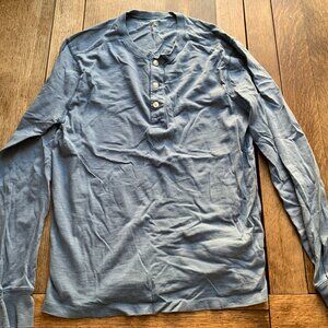 J Crew garment dyed slub cotton henley M
